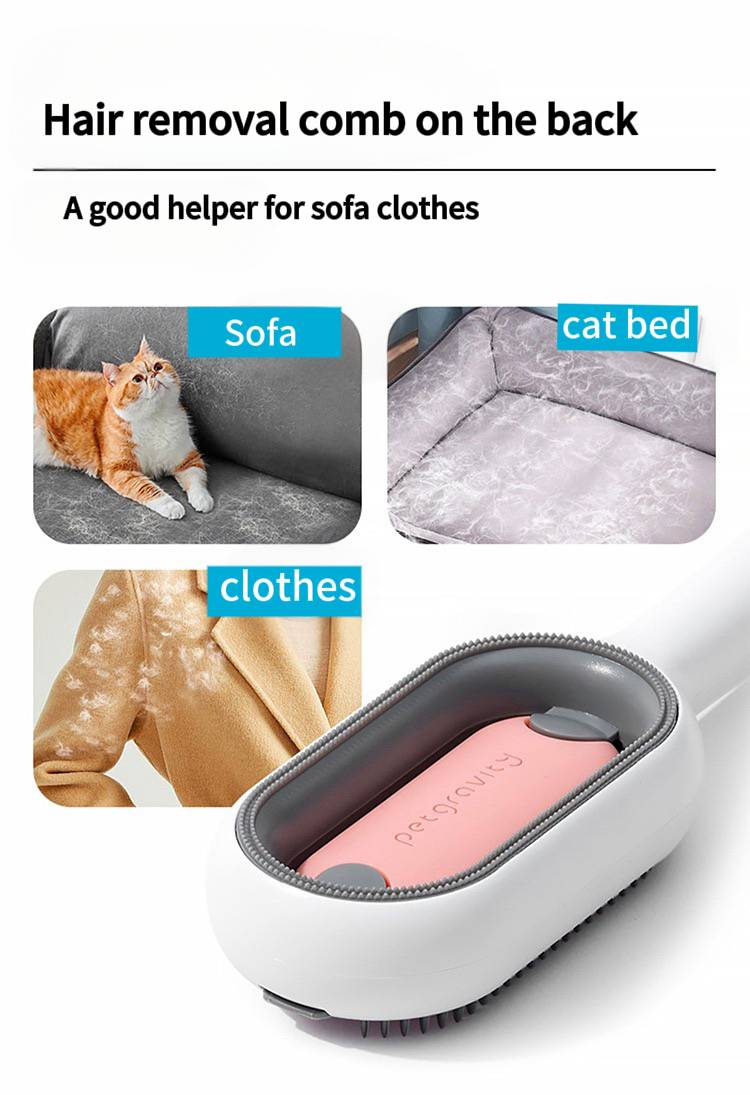 Graity Self-cleaning Deshedding & Detangling Comb - For Dogs Ang Cats_voghion.com