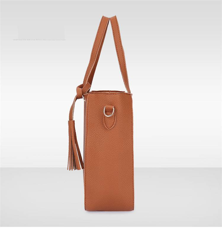Damentaschen Neues Lychee-Muster Vierteilige Damentasche Modische und einfache All-Match-Handtasche Große Kapazität Damentasche Trend_voghion.com