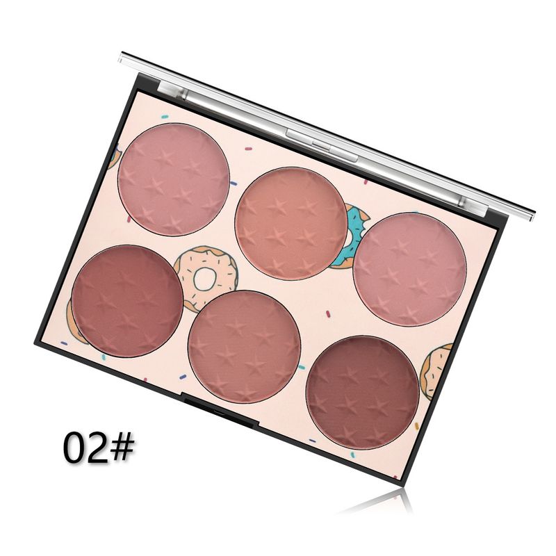 Six-color Blush Natural Skin-friendly Blush Makeup Contouring Palette Makeup_voghion.com