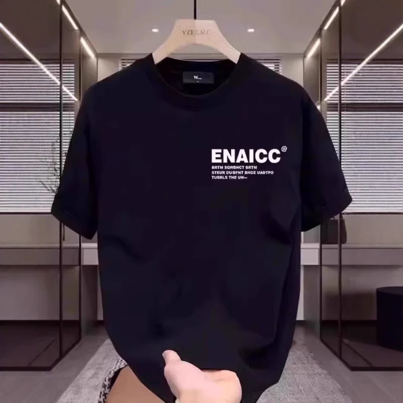 Camiseta de algodón de manga corta para hombre, holgada, moderna y de alta gama, de verano 2025._voghion.com