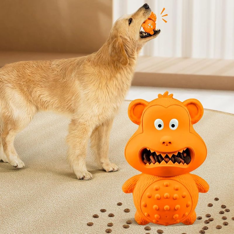 Dog Toys For Aggressive Chewers, Puppy Chew Toys For Teething Natural Rubber Sound Attracts Attention/Reduce Anxiety&Boring 1-Pcs Tough Pet Dental Chews Toy For Small Meduium Large Dogs Breed_voghion.com