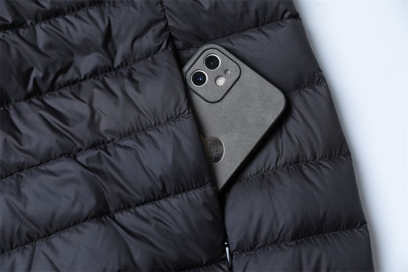 Giacca leggera in piumino bianco con collo alto, canotta, cappotto grande, nuovo gilet da uomo in velluto 90_voghion.com