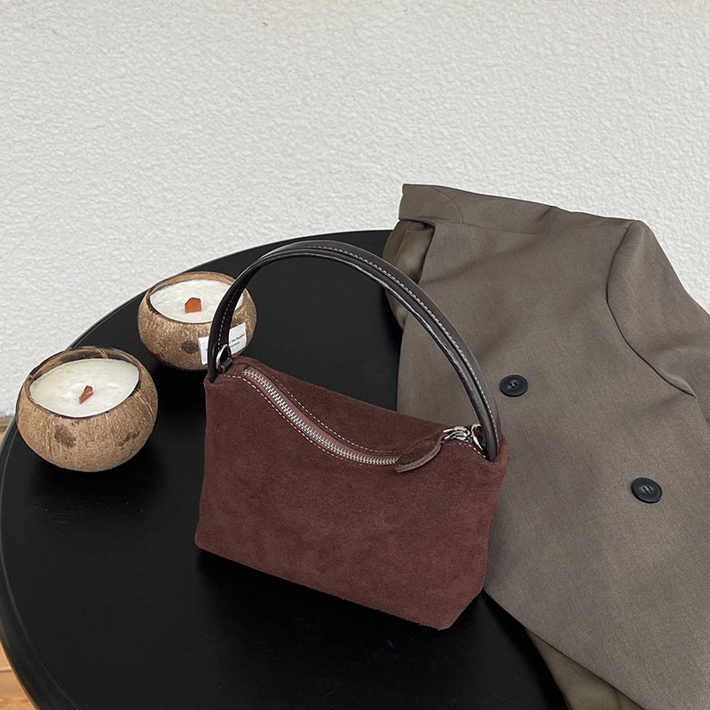 Borsa a mano in pelle scamosciata di alta qualità, nuova e versatile borsa a tracolla per donna_voghion.com