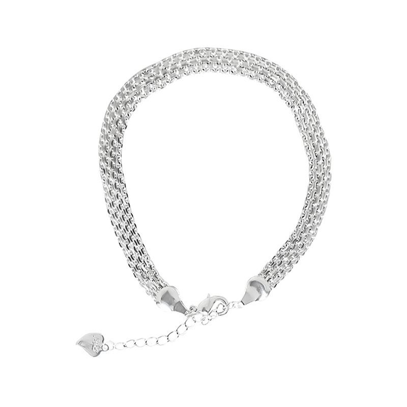Bracciale scintillante a catena hip-hop, intrecciato per donna, alla moda, tendenza, versione larga, personalità cool_voghion.com