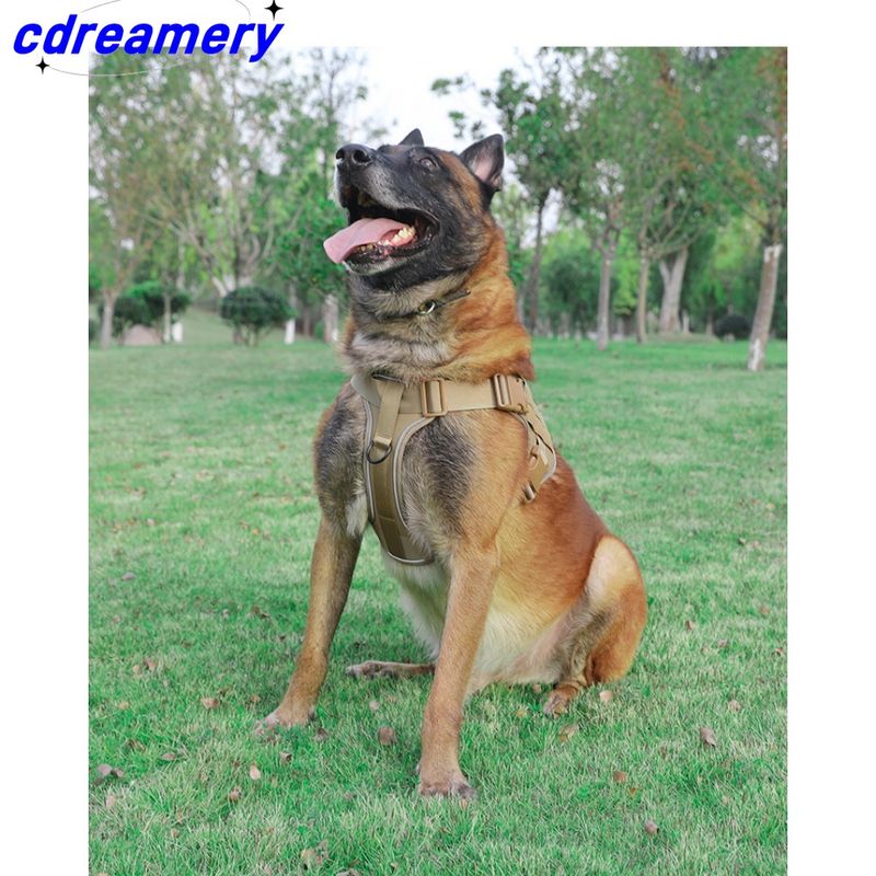 1count Dog Harness,No Pull Military Pet Harness For Large Dogs Vest Harness With Night Easy Control Handle For Walking, Hiking_voghion.com