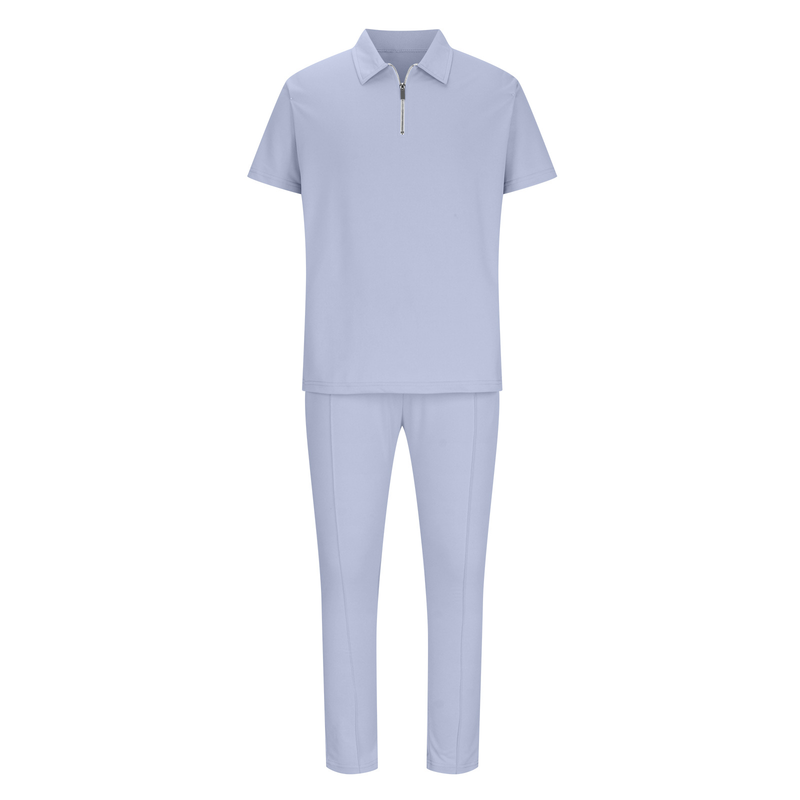 Men's Basic Solid Color Casual Sports Suit_voghion.com