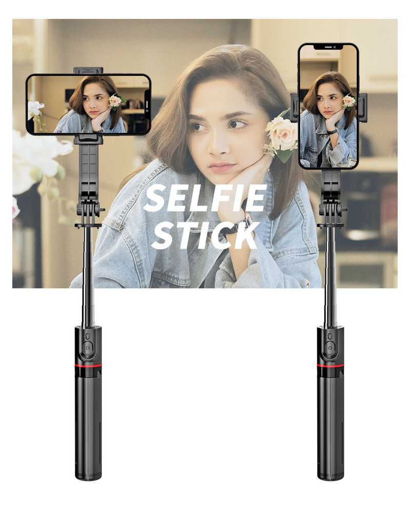 Tripé portátil para telefone selfie stick de 44 polegadas com controle remoto sem fio e tripé expansível para smartphone, comp_voghion.com