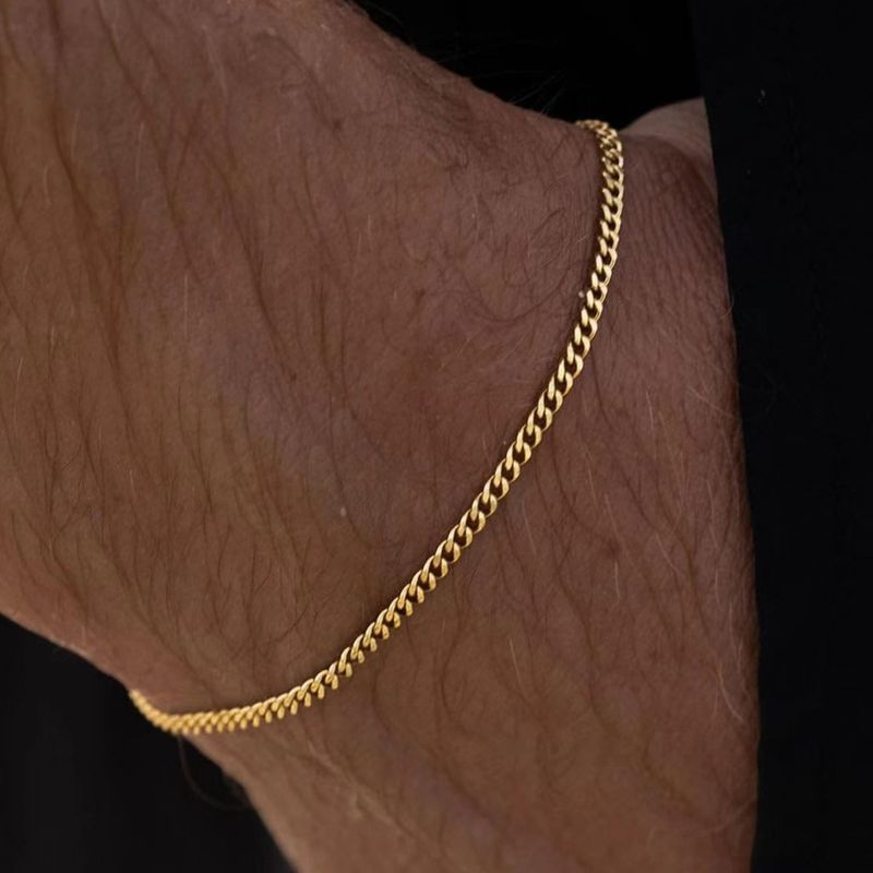 Men And Women's Jewelry Stainless Steel Bracelet PVD Electroplating K Fashion Jewelry Simple Stacking Bracelet_voghion.com