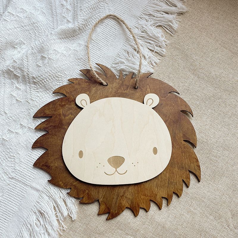Wandbehang mit Löwenmotiv im nordischen Stil für Kinderzimmer, Heimdekoration im Cartoon-Stil, Baby-Foto-Requisiten_voghion.com