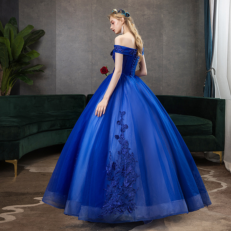 Oweskleed fir Fraen, een-Schëller-Kleid, laang, auslänneschen Handels-Performance-Kleeder fir Fraen, jäerlech Versammlungsgastgeberkleed_voghion.com