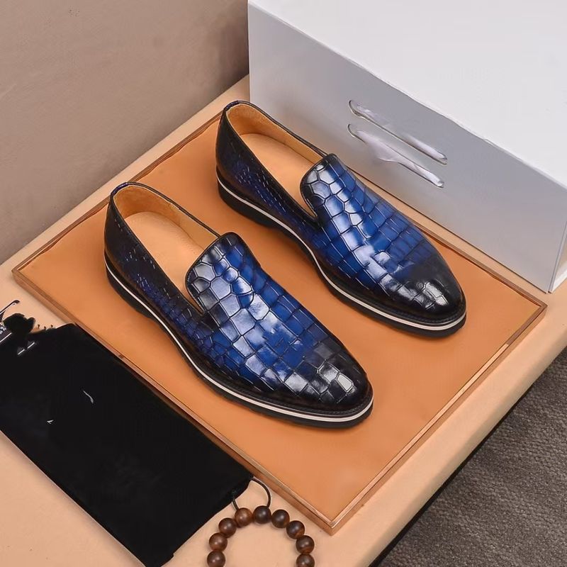 2025B New Men's Business Casual One Foot Leather Loafers, Shoe Covers, Lazy Shoes, Ut_voghion.com