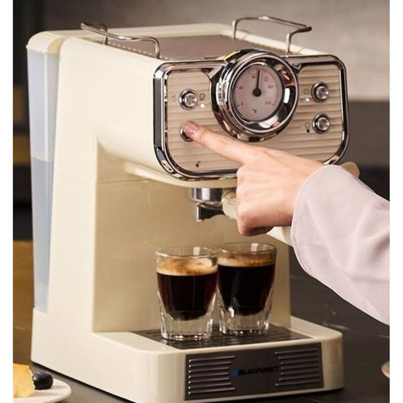 German Blaupunkt Coffee Machine Home Sea Salt Small Square Italian Semi-Automatic Milk Frother KF07A_voghion.com