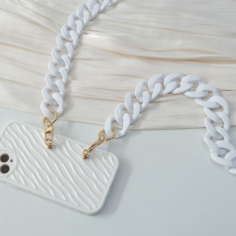 Fashion Colorful Acrylic Resin Color-Block Handmade Detachable Thick Chain, Women's Bag Decorative Chain_voghion.com
