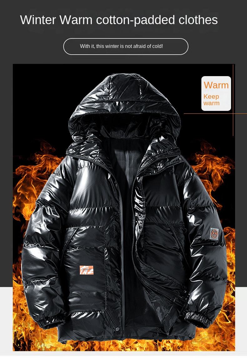 Fashion trend men's loose cotton jacket thickened waterproof windproof cotton jacket winter jacket men's 2023 hot models_voghion.com