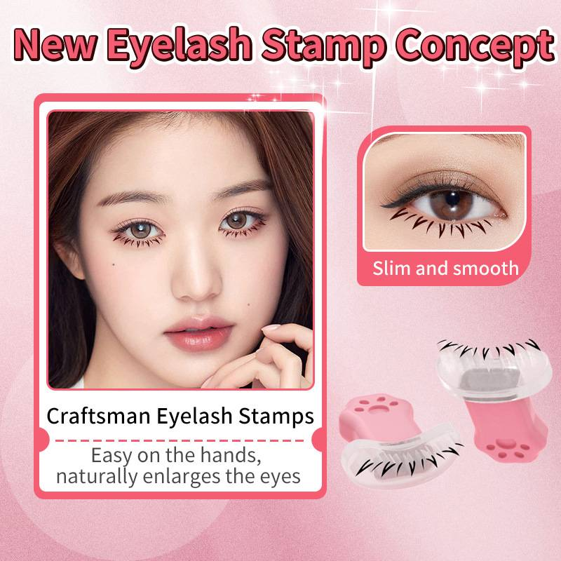 Eyelash Stamp Lower Eyelash Stamp, False Eyelashes Silicone Stamp Eyelashes Prints Reusable Bottom Eye Lashes Natural Looking For Easy Makeup Quick_voghion.com