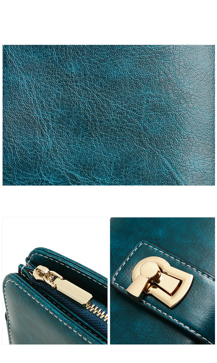 Women's Wallet & Men's Wallet Rfid Anti-theft Brush Ladies Wallet Zipper Wallet Coin Purse Lock Short Wallet_voghion.com