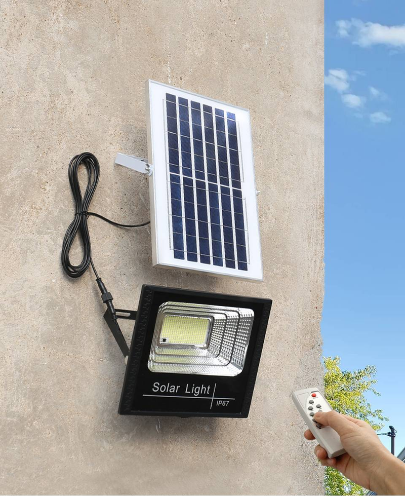 Outdoor Solar Lamps LED Lights Garden Lighting Floodlight IP67 Waterproof Stairs Wall Solar Light Dimming Remote Control 3 Model_voghion.com
