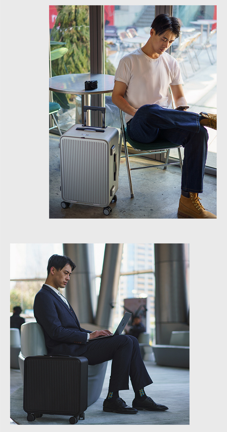 Suitcase 24 Inch Front Flip Travel Trolley 26 Strong 28 Durable 22 Thickened Men And Women 17 Inches_voghion.com