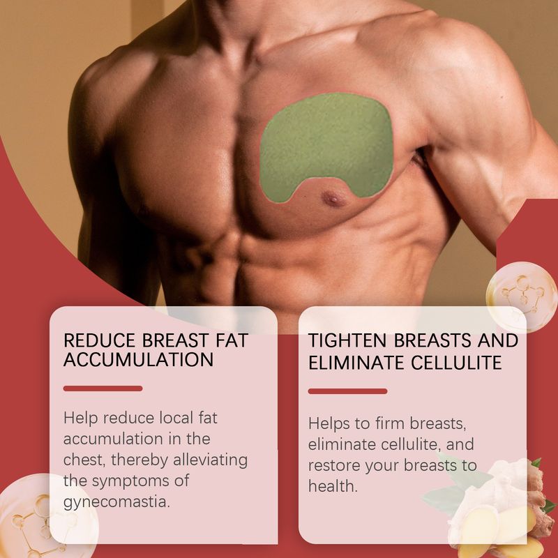Cerotto per la cura del seno maschile, specificamente progettato per il seno maschile, con un cerotto per la cura del seno sano, compatto e anti-cascante._voghion.com