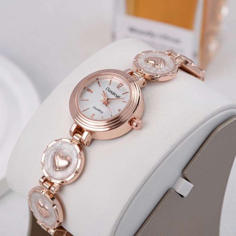 Damen-Quarzuhr, stilvoll und exquisit, runde Form, geeignet für geschäftliche und legere Anlässe, mit einem High-End-Gefühl_voghion.com