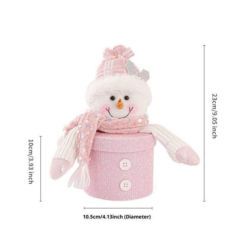 Glitter Christmas Gift Bags With Handle - Festive Pink Holiday Party Favor Pouches For Candy, Apples & Small Presents_voghion.com