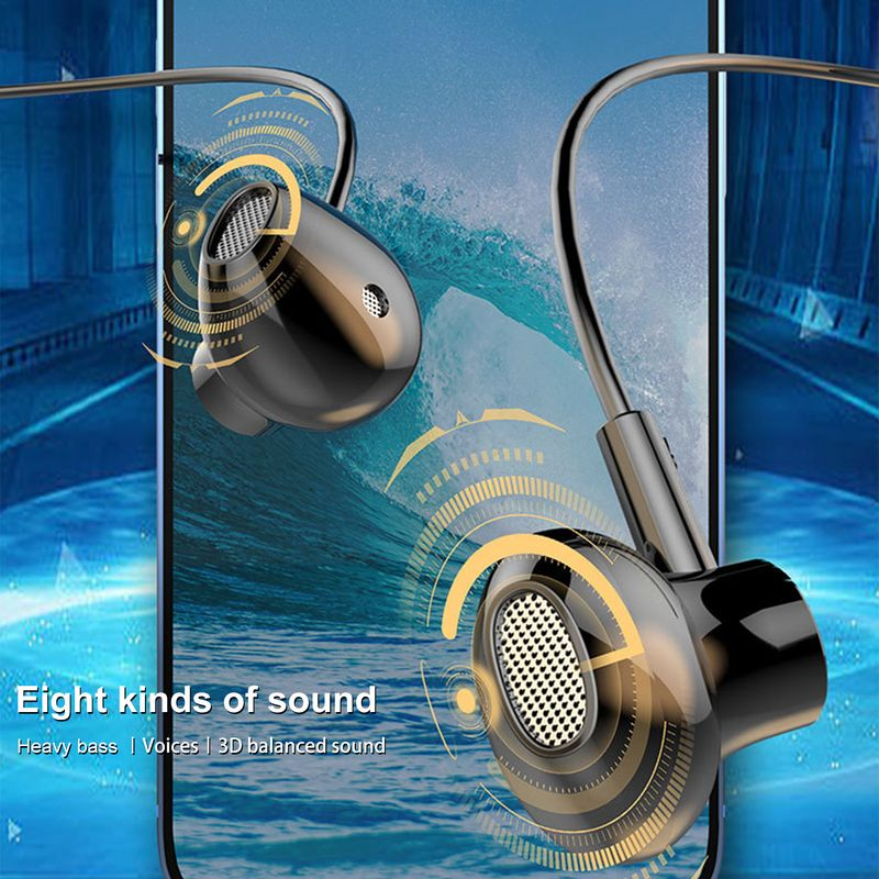 Draadloze oordopjes Surround Sound Effect Mega Bass Ergonomisch Bluetooth-compatibel 5.2 Sport-nekhangende oortelefoon voor Fiess_voghion.com