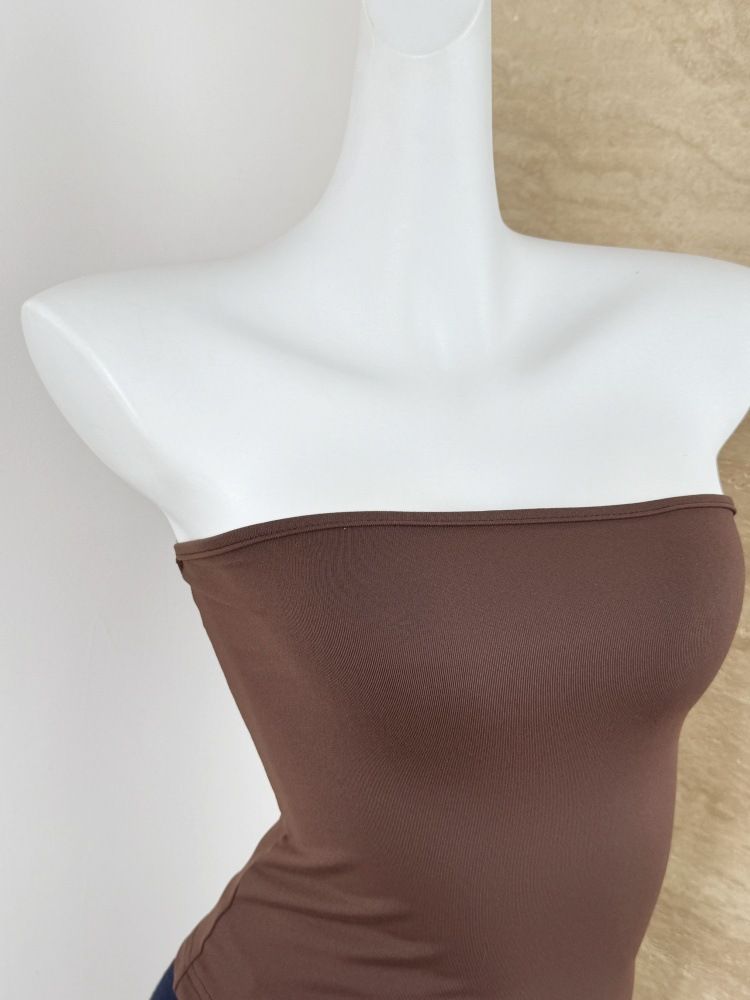 Top bustier sexy elasticizzato con stecche da donna - Canotta aderente ad alta elasticità per l'estate, abbigliamento esterno e stratificazione_voghion.com