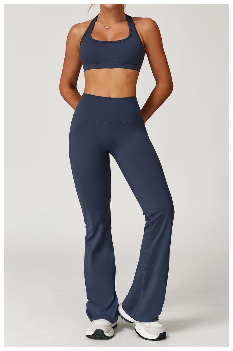 Women's Seamless High-Waisted Yoga Set With Butt-Lifting Design - Nylon Spandex Workout Outfit For Running, Fitness & Gym_voghion.com