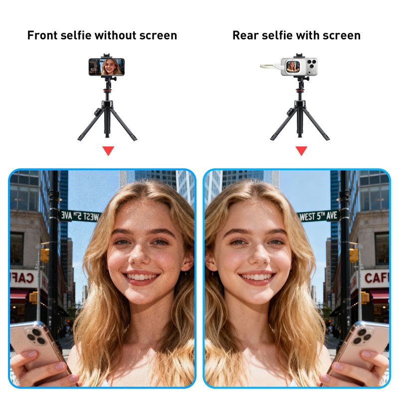 Cross-Border New Model Selfie Mirroring Wired Lightweight Mini Magnetic Casting Device Phone Split Screen_voghion.com