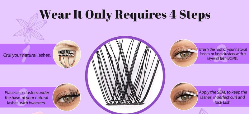 Dense & Natural DIY Cluster Lashes - Segmented Single - Cluster False Eyelashes, Easy To Apply_voghion.com