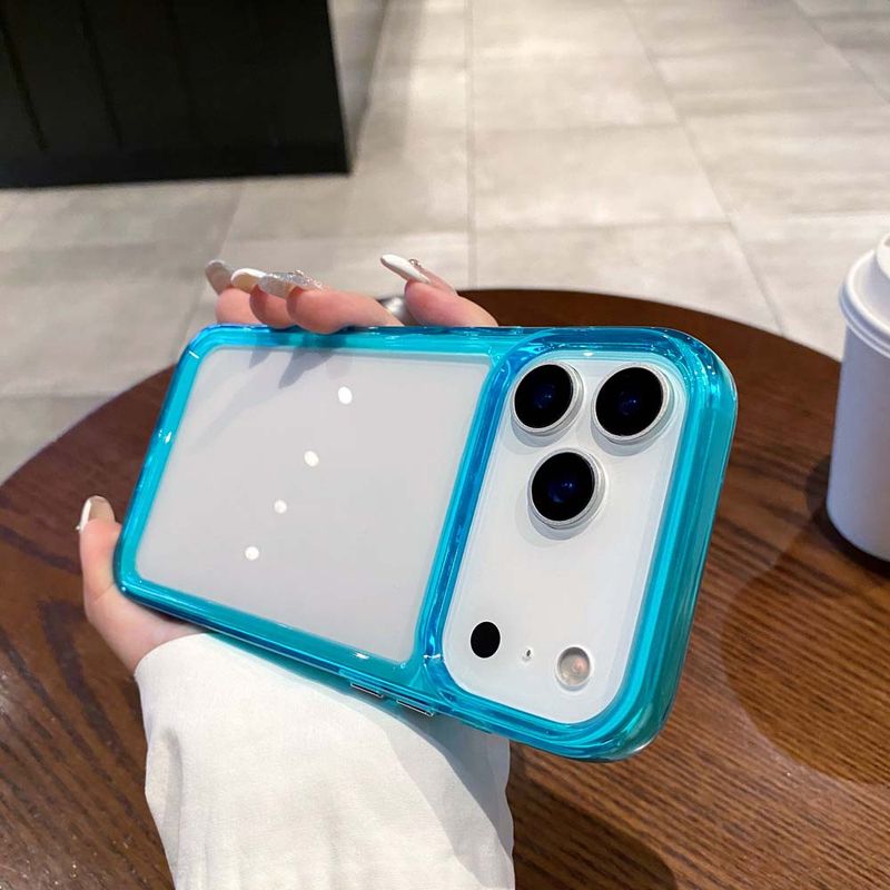 Space TPU Clear Phone Case For IPhone 17 17 Air 16e 16 Plus Pro Max Shockproof Acrylic Armor Cover Colorful Frame Bumper Shell_voghion.com