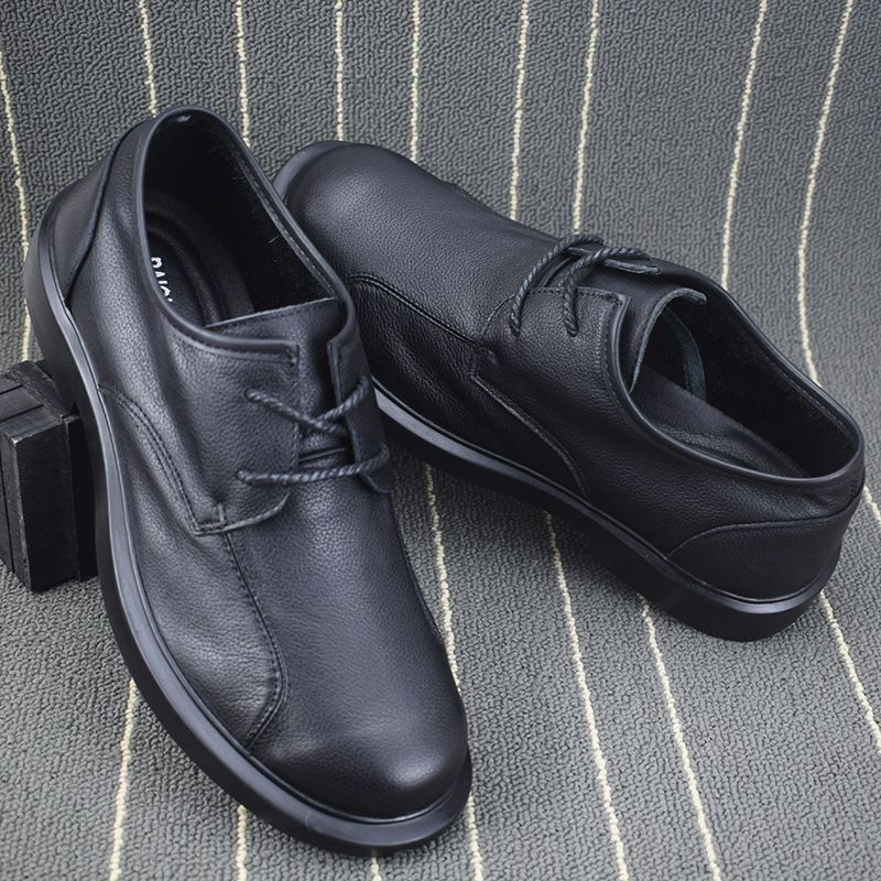 Schnürschuhe aus echtem, weichem Leder, vielseitige Business-Schuhe aus Leder für Herren, lässig, trendig, Frühling und Herbst_voghion.com