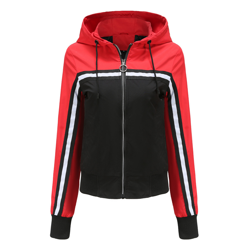 Women's Clothing Jacket Color Matching Casual Jacket Women's Spring and Autumn Outdoor Raincoat_voghion.com