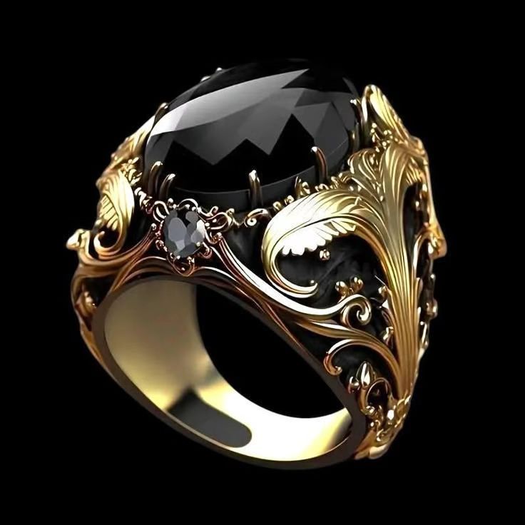 Anello da uomo con personalità in zircone, di alta qualità e di tendenza_voghion.com