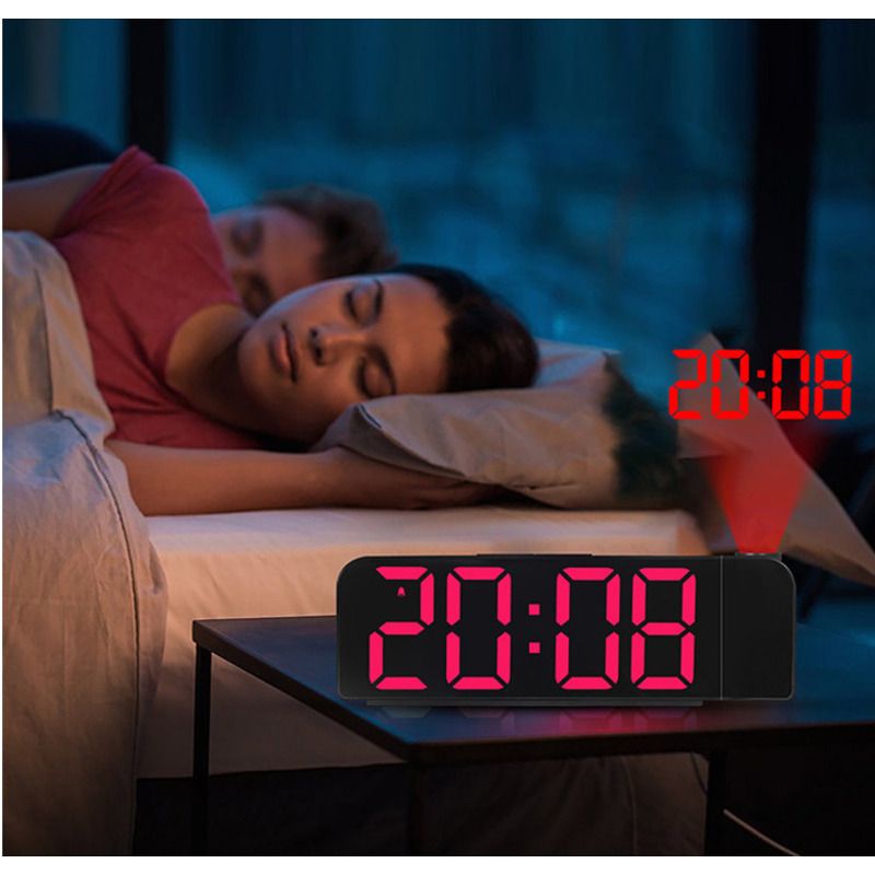 Nuova semplice sveglia digitale elettronica con display a LED con caratteri grandi e temperatura 8013_voghion.com