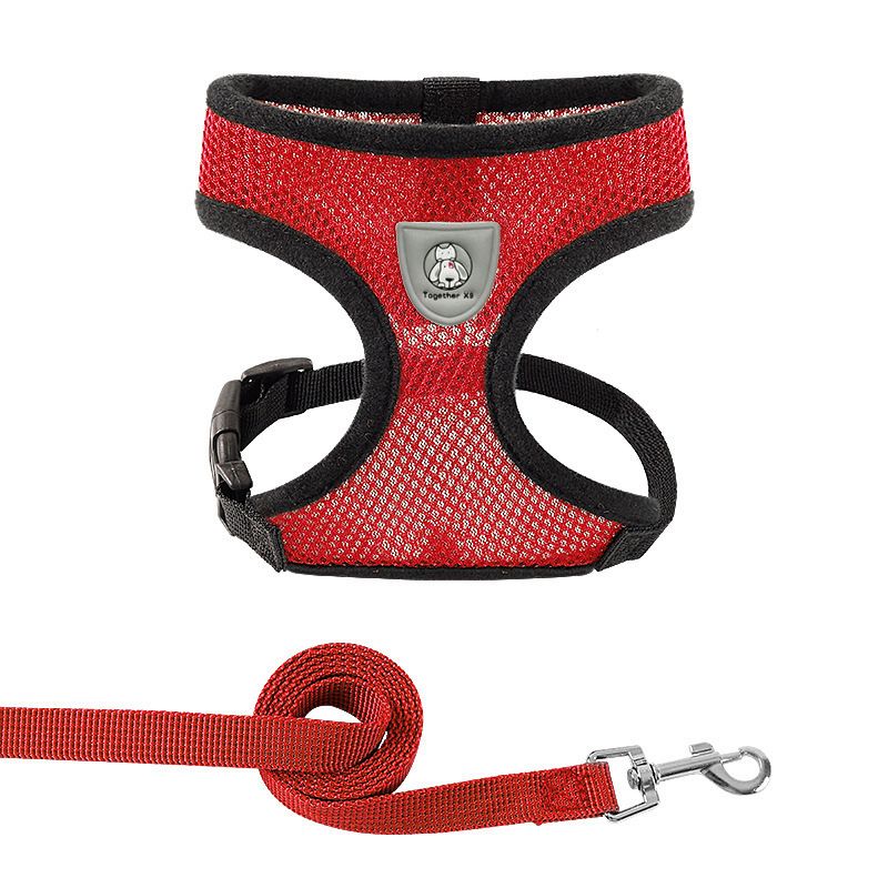 New Pet Vest Style Cat Harness Small Reflective Dog Leash_voghion.com