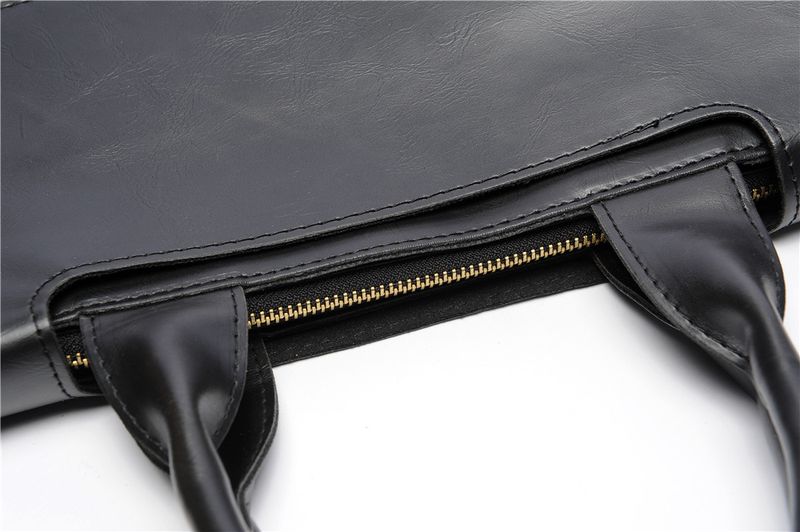 Retro simple handbag, new Korean version men's bag shoulder messenger bag, trendy business computer file bag_voghion.com
