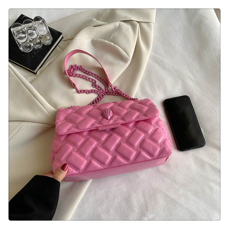 2023 Summer New Niche Design With Fashionable Embroidery Thread Diamond Grid Chain Single Shoulder Diagonal Cross Armpit Small Square Bag_voghion.com