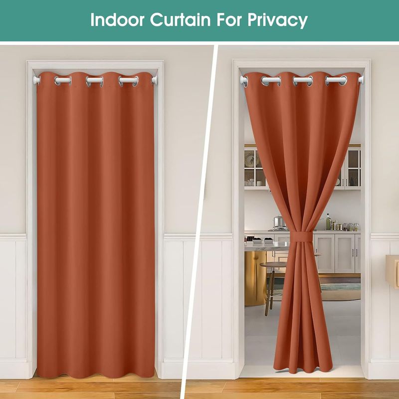No-Drill Blackout Curtains Thermal Insulated & Noise Reducing Door/Closet Curtain (100% Light Blocking Privacy Protection For Bedroom/Closet/Office)_voghion.com