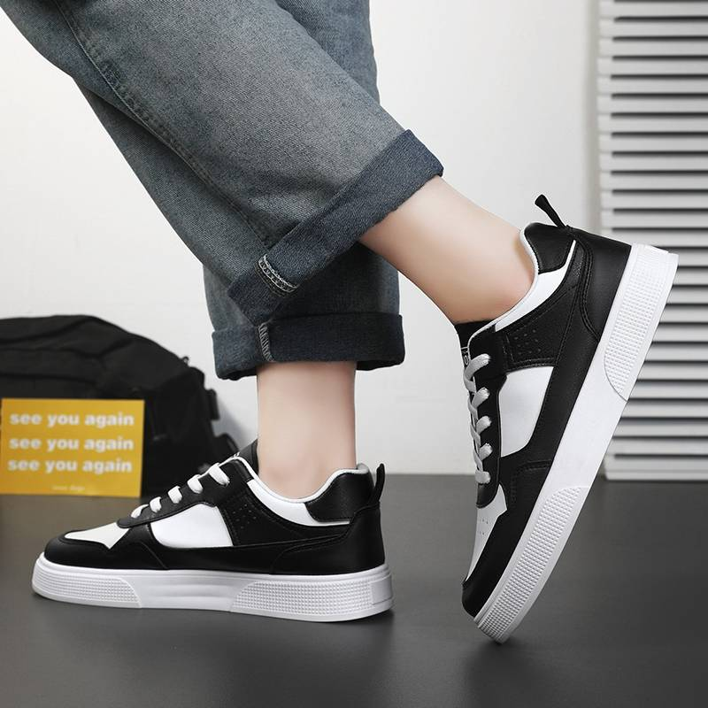 Zapatos de tabla informales, zapatos de estudiante de tendencia, todos combinan, zapatos blancos pequeños transpirables, zapatos de hombre para las cuatro estaciones_voghion.com