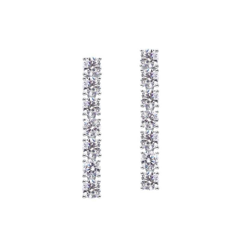 Orecchini lunghi in moissanite con nappe in argento S925 e diamanti, filo per orecchini, moda di alta qualità_voghion.com