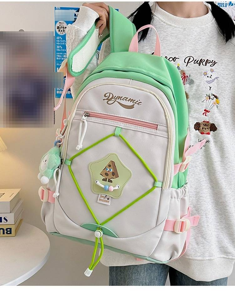 Trendy Unisex Nylon Backpack With Breathable Design - Lightweight School Bag For College Students In Multiple Colors_voghion.com