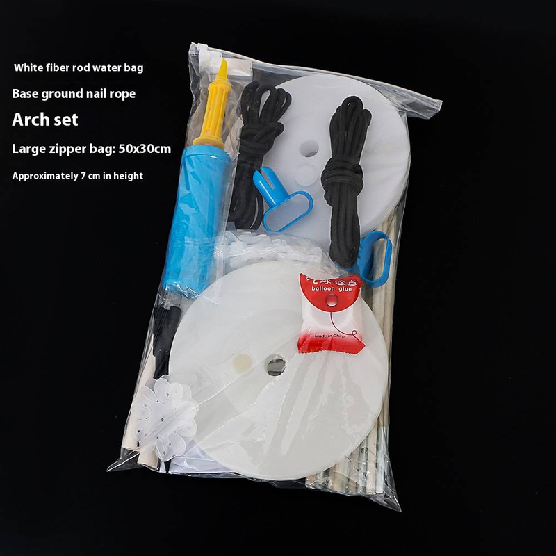 Kit arco di palloncini – Forme a cuore e a cerchio con base ad acqua, aste in fibra di vetro e picchetti da terra (diversi stili: base esagonale/rotonda, cornice nera/bianca)_voghion.com
