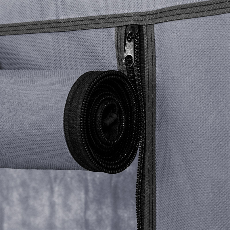 Étagère à chaussures à 10 niveaux avec housse anti-poussière, armoire de rangement pour chaussures, gris, 160 x 30 x 88 cm_voghion.com