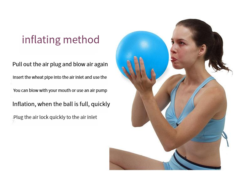 Ballon de yoga givré épais antidéflagrant avec clip arrière, tube de blé, ballon de gymnastique, ballon de fitness, 25 cm, petit ballon de Pilates_voghion.com