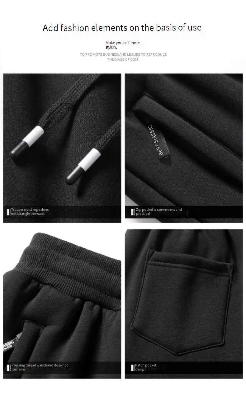 Pantaloni da jogging da uomo con fodera in sherpa, pantaloni invernali in pile con elastico in vita, pantaloni sportivi elasticizzati per il tempo libero (modelli regolari e con risvolto)_voghion.com