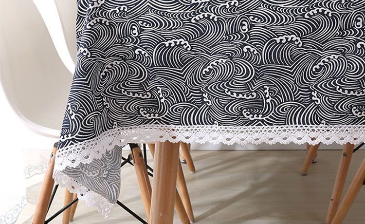 Nappe simple en coton et lin imprimé style japonais, motif floral, style ins, toile de fond pour photo de célébrités sur Internet, pour table de pique-nique_voghion.com