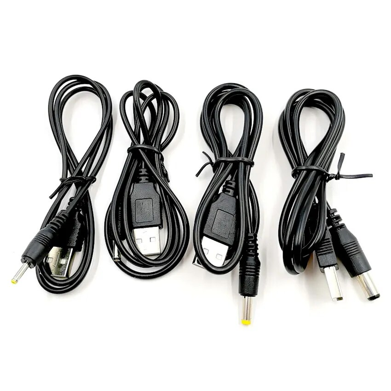 2 tk/pakk USB-porti 2.0 * 0.6 2.5 * 0.7 mm 3.0 * 1.1 3.5 * 1.35 mm 4.0 * 1.7 mm 5.5 * 2.1 mm 2.5 mm 5V alalisvoolu pistikuga toitekaabel_voghion.com