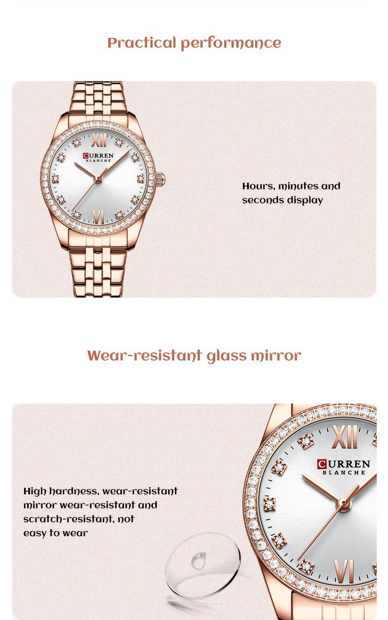 Women's Elegant Roman Numeral Watch – Water-Resistant Quartz Fashion Timepiece With Alloy Strap Quartz Watch_voghion.com
