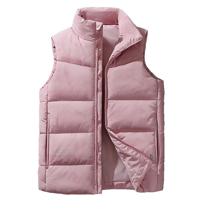 Unisex Quilted Puffer Vest – Lightweight Winter Sleeveless Jacket With Stand Collar (M-8XL)_voghion.com